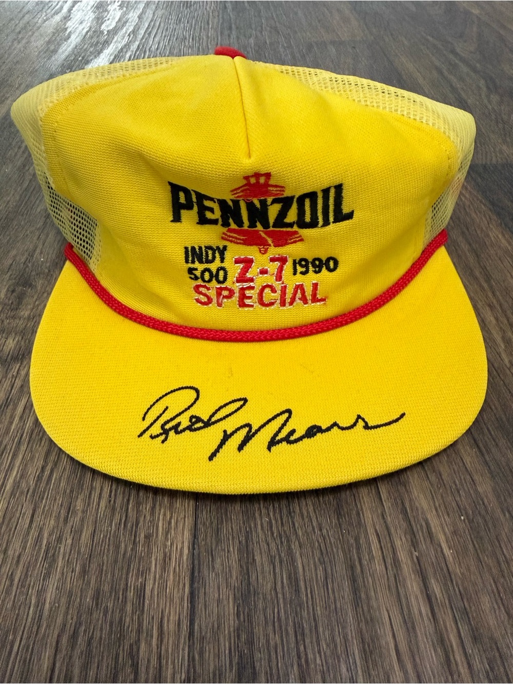 Pennzoil Indy 500 Special Yellow Mesh Trucker Hat